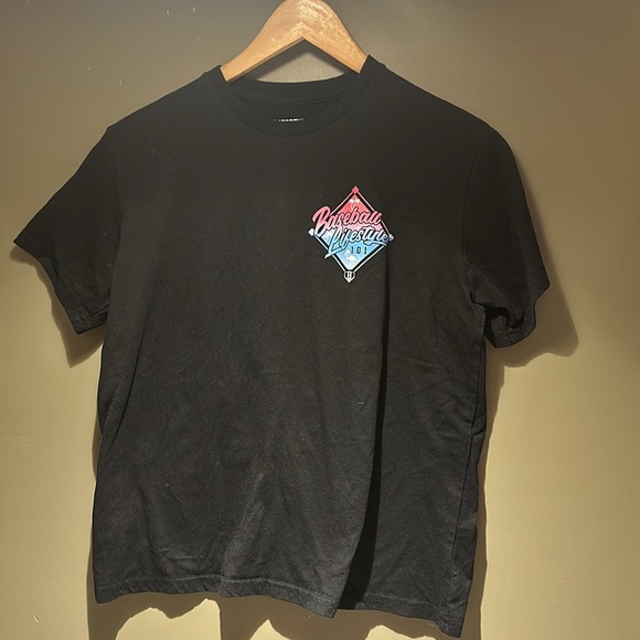 Bsbl Lifestyle Boys Black Short Sleeve T Shirt sz Youth XL Great Condition - Picture 3 of 5